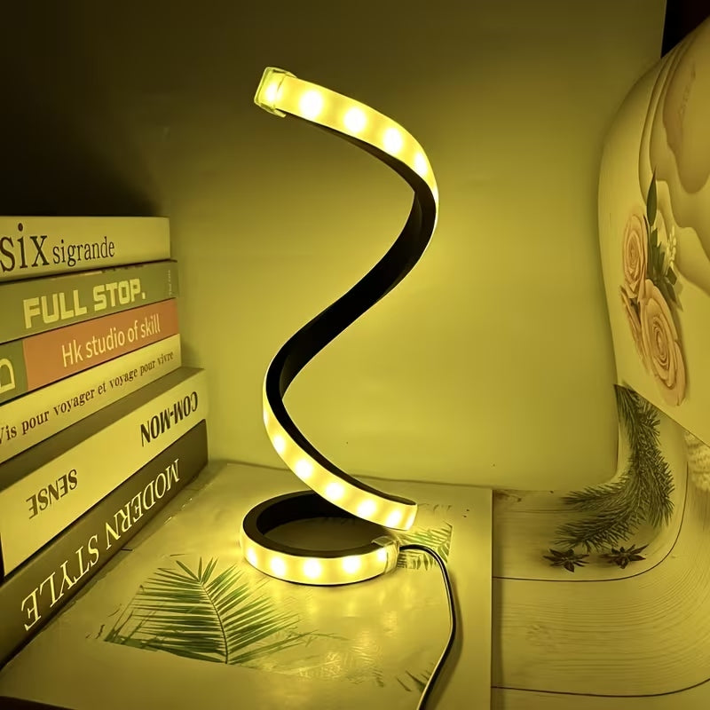 Spiral LED Table Lamp (Set of 2) – 3 Color Modes, USB Powered – image 5