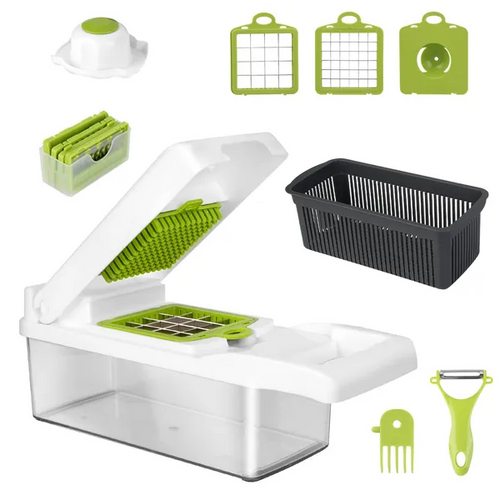 12-in-1 Vegetable Chopper & Slicer Set with Container