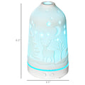 Ceramic Ultrasonic Aroma Diffuser & Humidifier 100 ml – 7 LED Colors