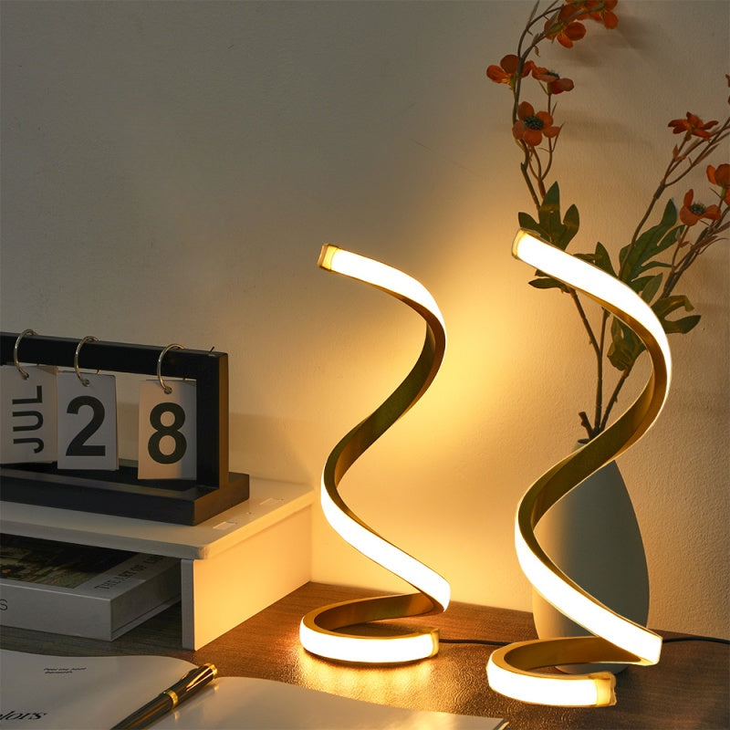 Spiral LED Table Lamp (Set of 2) – 3 Color Modes, USB Powered – image 6