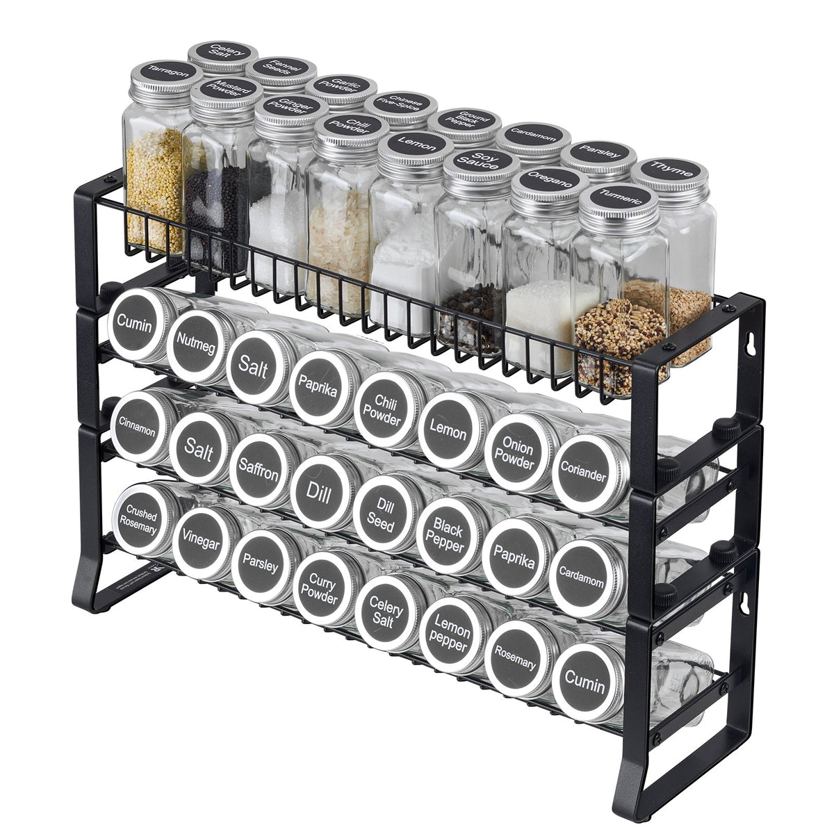 4-Tier Spice Rack Organizer for Cabinet or Countertop (18 × 11 in) – image 6
