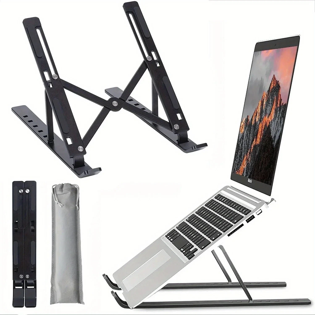 Foldable Aluminum Laptop Stand – 7 Height Levels, Fits 8–16" Devices – image 2