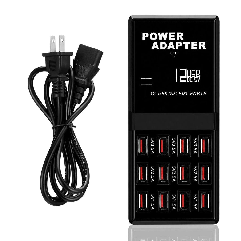 12-Port USB Charging Station – Charge the Whole Family's Devices at Once